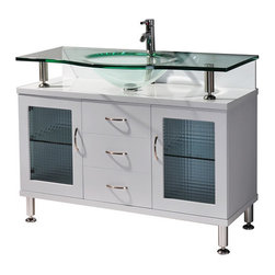White Bathroom vanities and sink Cologne collection 48" - Bathroom Vanities And Sink Consoles