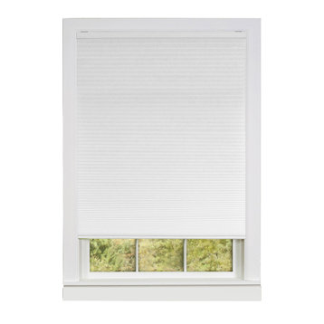 Cordless Honeycomb Cellular Pleated Shade, 45"x64", White