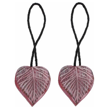 Set of 2, Magnetic Curtain Tieback Wooden Heart Ottawa Small Size