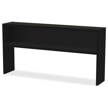 Modular Desk Series Black Stack-On Hutch, 72", Steel, Black