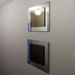 Bronze Accent Mirrors on Clear Mirror Frame - Wall Mirrors