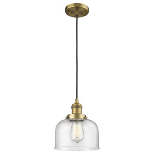 Innovations 201C-BB-G181-LED 1 Light Vintage Dimmable LED Mini Pendant Brushed Brass