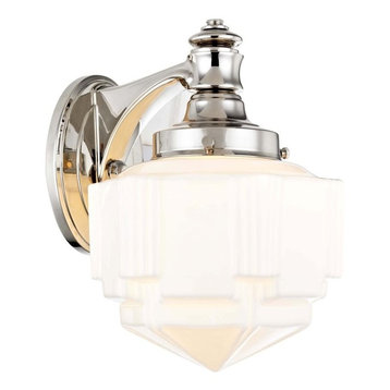 Art Deco Sconce Polished Nickel by Recesso Lighting