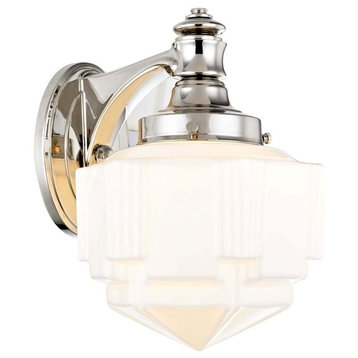 Art Deco Sconce Polished Nickel by Recesso Lighting
