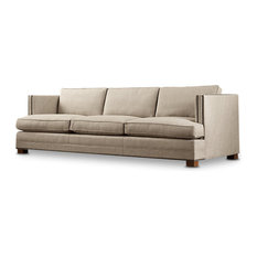 Sonoma Nailhead Sofa, Performance Linen Blend, 96"