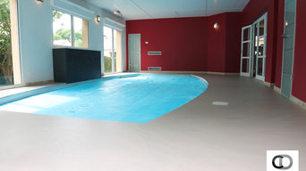 Rénovation du sol d'une piscine interieur