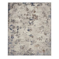 Nourison - Nourison Royal Terrace Floral Ivory/Grey Area Rug - Area Rugs