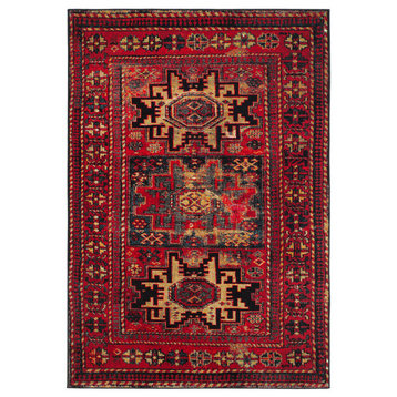 Safavieh Vintage Hamadan Collection VTH213 Rug, Red/Multi, 4' X 6'