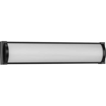 Barril Collection 24" Matte Black Modern Integrated LED Linear Vanity Light