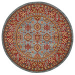 Unique Loom - Unique Loom Light Blue Alexander Sahand 6' 0 x 6' 0 Round Rug - Our Sahand Collection brings the authentic feel of Persia into your home. Not only are these rugs unique, they can also be used in a variety of decorative ways. This collection graciously blends Persian and European designs with today's trends. The mixture of bright and subtle colors, along with the complexity of the vivacious patterns, will highlight any area in your house.