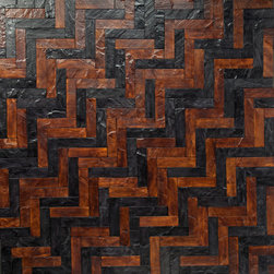 Tempered Leather Tile Herringbone Mix - Wall And Floor Tile