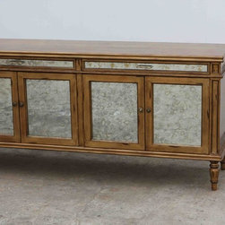 Vintage antiqued hutch/cabinet handmade in our wood shop - China Cabinets And Hutches