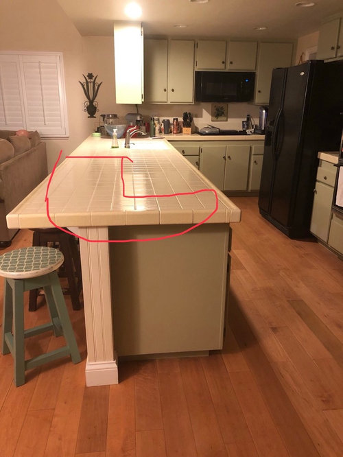 split height countertop