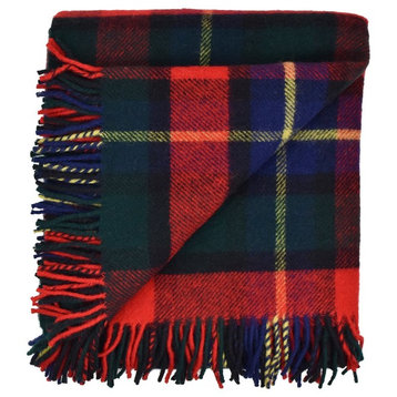 Prince of Scots Highland Tweed Pure New Wool Fluffy Throw, Kilgour