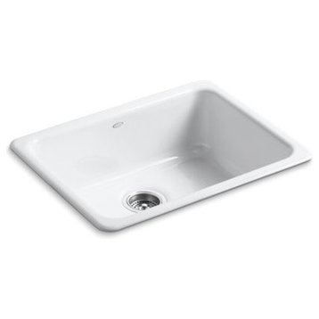 Kohler Iron/Tones Top-/Under-Mount Kitchen Sink, White