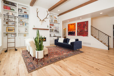 Inspiration for a modern living room remodel in Other