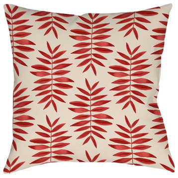 Laural Home Kathy Ireland Palm Fern Outdoor Decorative Pillow, 18"x18"