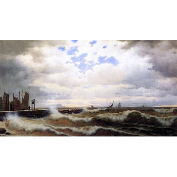 William Frederick De Haas Block Island Harbor 15"x30" Premium Canvas Print