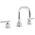 Symmons - Dia Widespread Two-Handle Bathroom Faucet with Push Pop Drain Assembly (1.0 GPM), Polished Chrome - Balancing sleek forms and simple lines, the Dia Widespread Two-Handle Bathroom Faucet boasts a modern sophistication to complement contemporary bathroom designs. All Symmons products are designed with the customer in mind; the proof is in the details. Plated in a scratch-resistant finish over solid metal, this lavatory faucet has the durability to add contemporary styling to your bathroom for a lifetime. The high-arc design allows enough clearance to access your sink, regardless of whether you're filling a cup or just washing your hands. With an ADA-compliant double-handle design, this widespread bathroom faucet allows you to ensure custom water temperature setting with ease of use for everyone. At an eco-friendly low flow rate of 1.0 gallons per minute, this bathroom faucet is WaterSense certified so that you can conserve water without sacrificing performance, saving you money on your water bill. This model includes everything you need for quick installation, including ceramic disc valves to prevent dripping, supply hoses for connection, and coordinating push-pop drain assembly for convenience. With features that are crafted to last and a style that is designed to please, the Symmons Dia Widespread Two-Handle Bathroom Faucet is a seamless addition to your bathroom and is backed by our limited lifetime warranty.