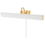 Mitzi - Fifi 3 Light Portable Shelf Light, White - A new traditional take on the classic design, it features a sweet scalloped edge and curved arm that adds warmth and feels fresh. Fifi is available in three sizes and  finishes; Aged Brass, Soft White, and Soft Navy to fit any space and color scheme. Part of our Ariel Okin x Mitzi Tastemakers collection.