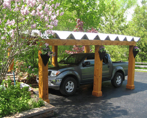 metal and wood carport houzz