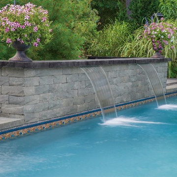 Pool Patio and Waterfall