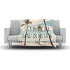 Nastasia Cook "Salt in the Air" Beach Trees Fleece Blanket, 90"x90"