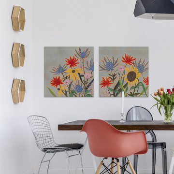 Thistle Bouquet III Diptych