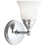 Norwell Lighting - Sophie 1 Light Sconce, Chrome - See Image 2 For Metal Finish