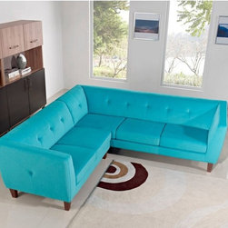 Aqua Sectional Sofa | Bondi Blue - Sectional Sofas