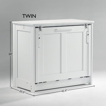 Orion Murphy Cabinet, White, Twin
