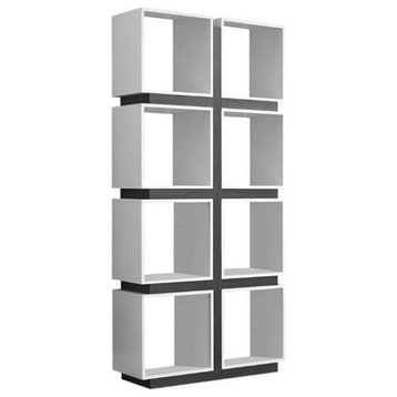 Scranton & Co 71" Bookcase in White and Gray