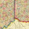 Consigned Original Antique Map of Ohio & Indiana, 1860
