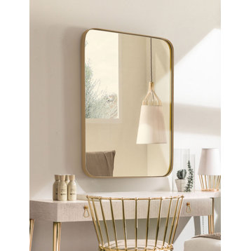 Decorative Mirror, Gold, 24x36