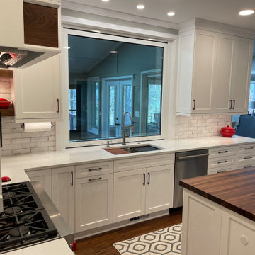 Kitchen with Gas Strut Window