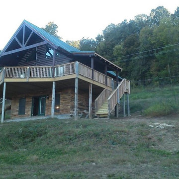 Chalet 1280sf - Oak Log Cabin Build- Schutt Log Homes and Mill Works