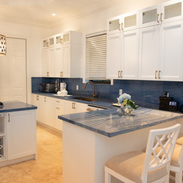 Traditional Kitchen Remodel Done With Painted White Shaker Door