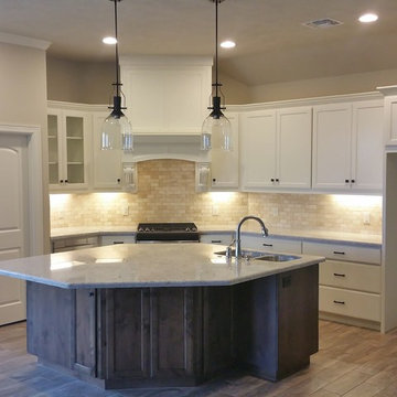 Gorgeous transitional kitchen, unique and functional design