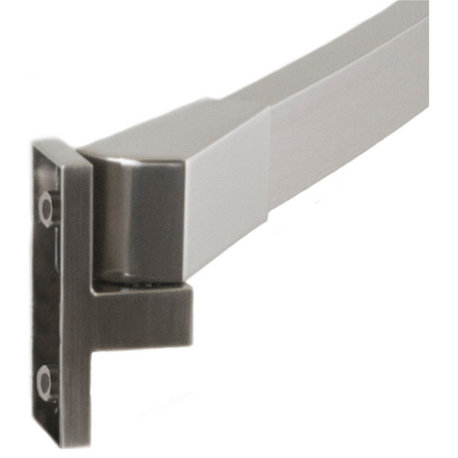 60" Fixed Straight Shower Curtain Rod, Brushed Nickel