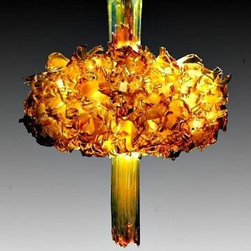 Quasar Custom Blown Glass Chandelier - Chandeliers