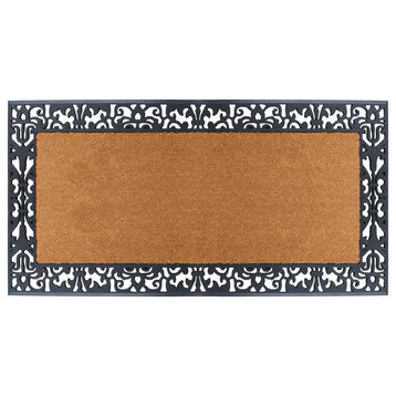 Rubber And Coir, 30"x60", Extra Large Size Doormat, Black