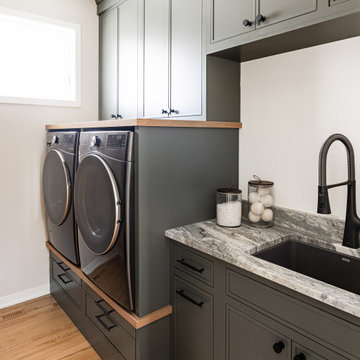 Thoughtfully Designed Mudroom/Laundry Room with Personality