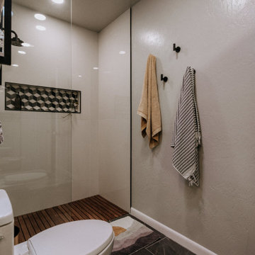 Midcentury Modern Hall Bathroom Transformation