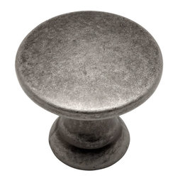 Cosmas - Cosmas 4545WN Weathered Nickel Cabinet Round Knob - 7/8" Diameter, Set of 10 - Cabinet And Drawer Knobs