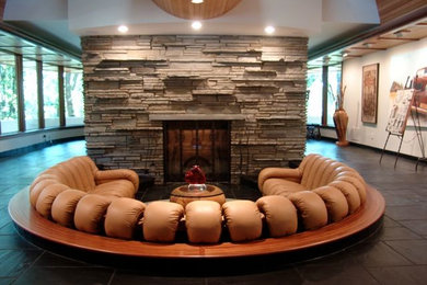 Inspiration for a contemporary living room remodel in DC Metro