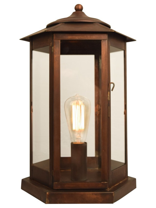 Pier Base Copper Lanterns Outdoor Lighting By Lanternland
