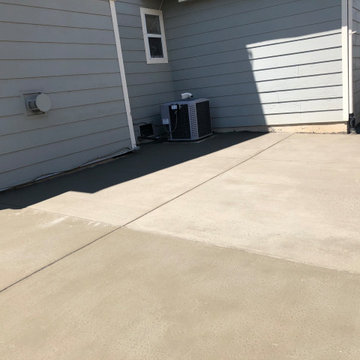 New back patio, front steps, hot tub pad, and walkway