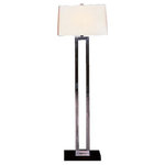 Robert Abbey - Robert Abbey 108X Doughnut - One Light Floor Lamp - FLOOR LAMP Base Dimensions: 15.5 X 8Antique Silver Finish over Brass w/ Black MarbleRectangular Pale Shell Dupioni.Antique Silver with Ebony Wood Finish with Snowflake Fabric Shade