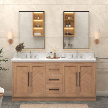 Vivian 72'' Light Bathroom Vanity
