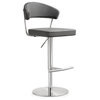 Cosmo Grey Stainless Steel Barstool - Grey